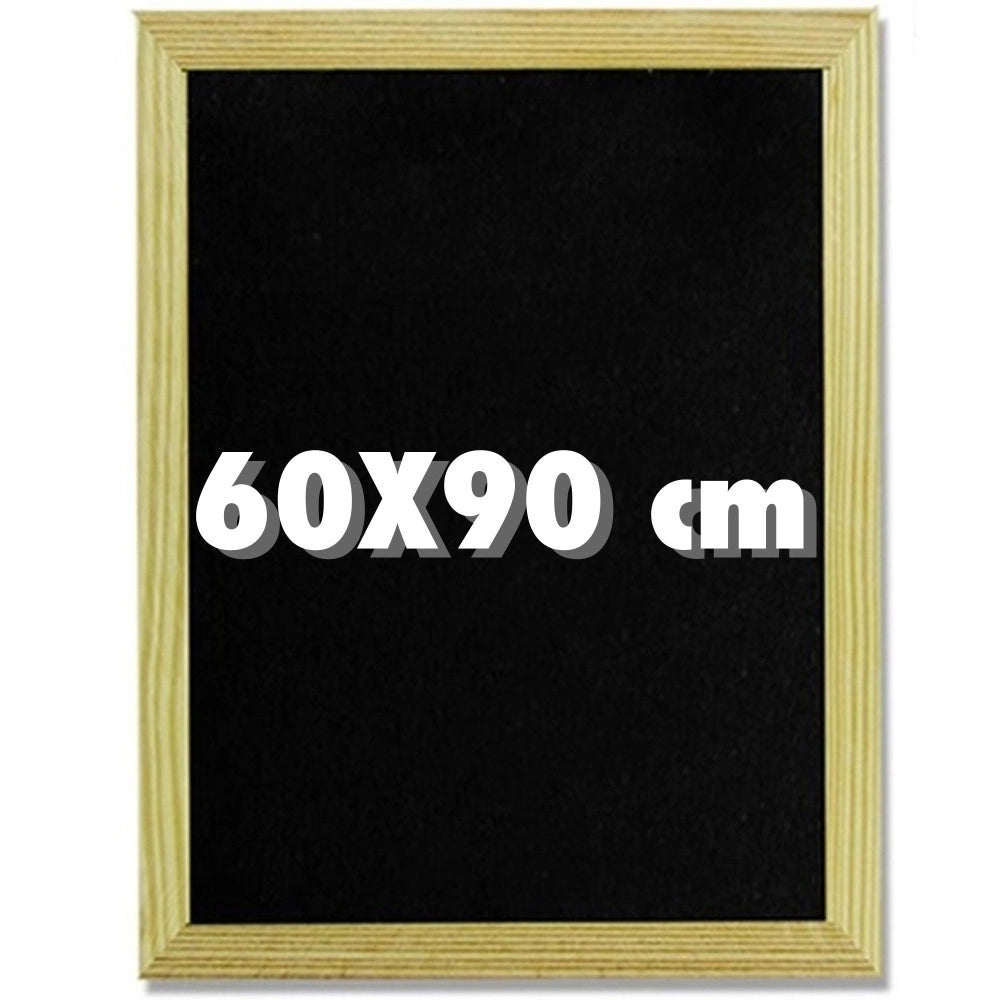 Trade Shop - Lavagna Nera Per Gessetto 60 X 90 Cm Lavagnetta Casa Ufficio Scuola -