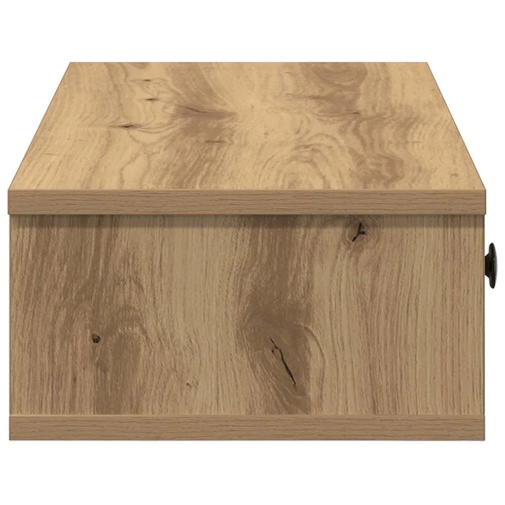 Scaffale a Parete con Cassetti Rovere 100x37,5x19 cm Truciolato 859967