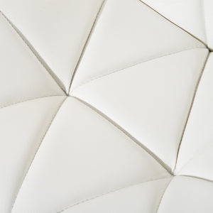 Sgabello da Bar Girevole 47x49x90-111 cm in Similpelle Bianco