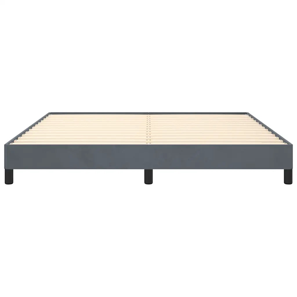 Struttura letto senza Materasso Grigio Scuro California King Velluto 347016