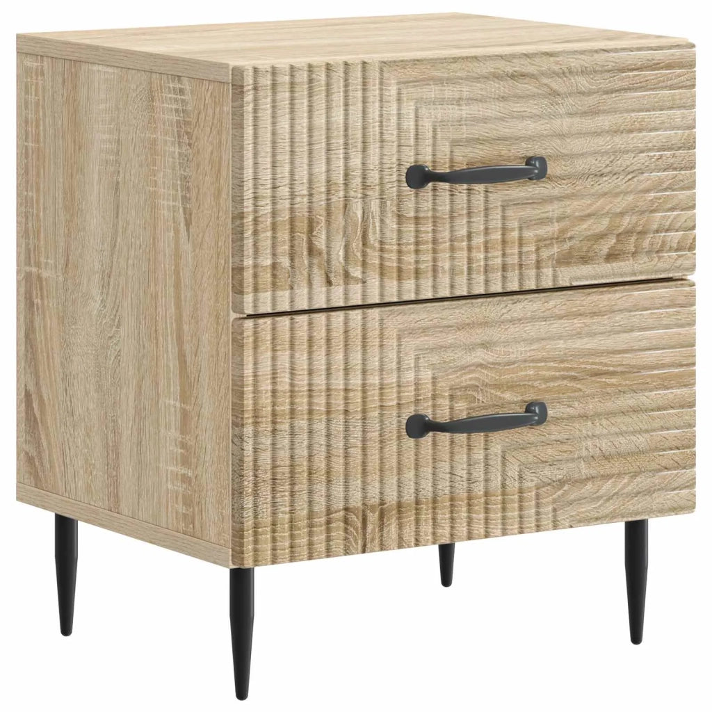 Comodino | Armadio da Notte | Mobiletto da notte con cassetto Rovere Sonoma 43 x 34,5 x 47,5 cm