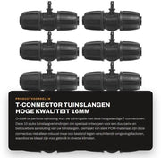 Connettore T - 10 pezzi - Irrigazione giardino - Tubo di gomma