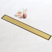 Douchegoot 60cm, finitura dorata, douchegoot extra piano, scarico per pavimento in acciaio inox...