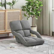 Sedia da Pavimento Grigio scuro 58 x 62 x 58 cm Velluto 42028134
