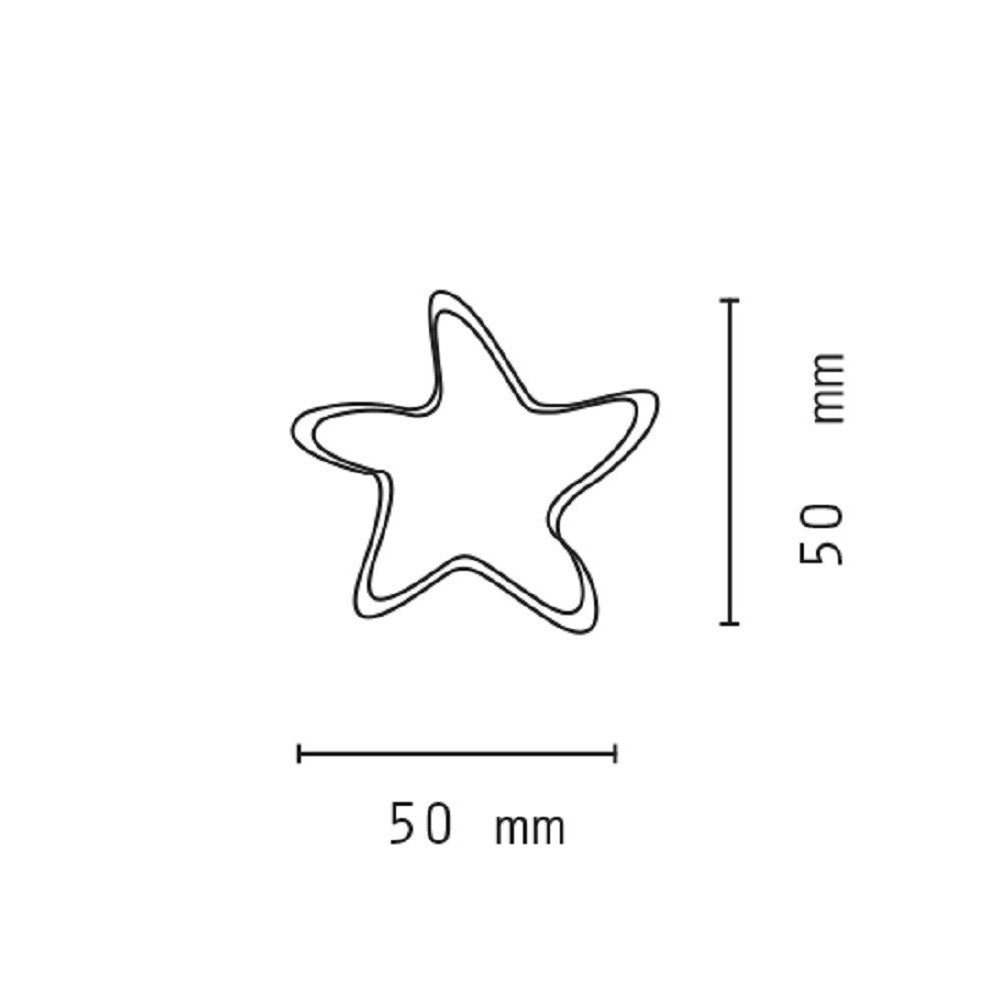 Trade Shop - Set 4 Pezzi Mini Torcia Led Portachiavi A Forma Di Stella Tascabile 50mm Dt-2145 -