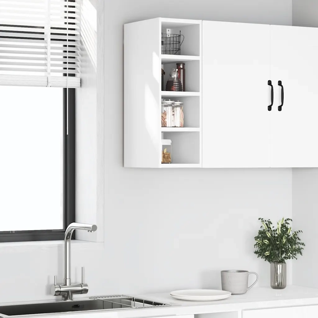 vidaXL Mobile Pensile “Riga” Bianco 20x29,5x60 cm