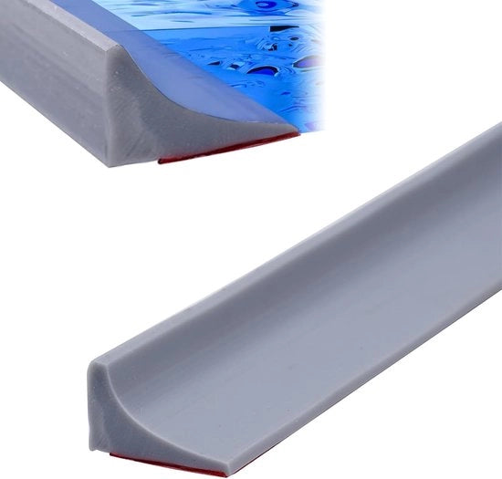 Blocco acqua in silicone - blocco d'acqua per docce - 200 cm - grigio