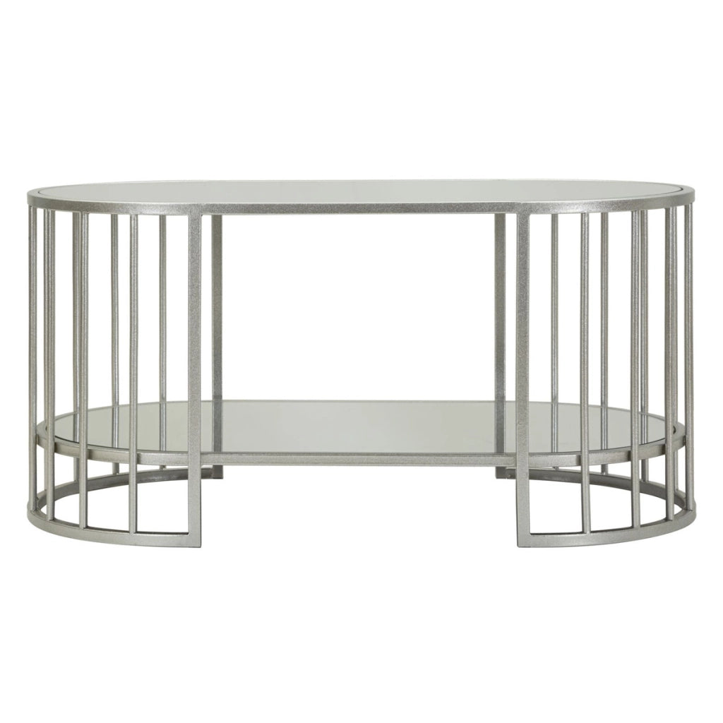 Tavolino VKH793, Argento, Metallo, 90x50x45 cm