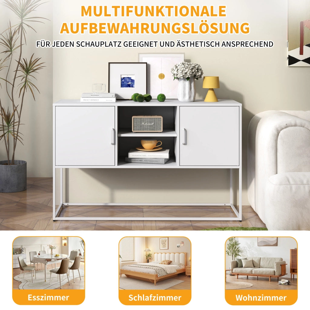 Armadio Bianco in Metallo con Ante ¨C zephmum ¨C 75x120x40 cm