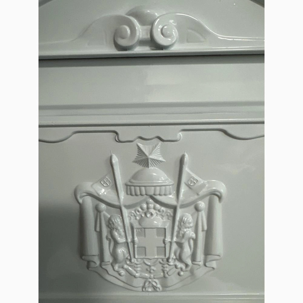 Cassetta Postale Portariviste in alluminio 255x88x405H cm Classico Colore Bianco