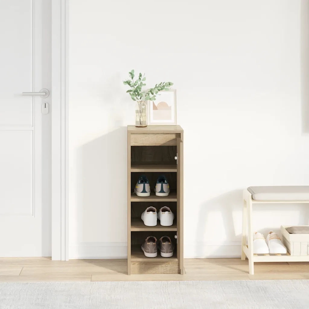 Scarpiera-Scaffale per scarpe Rovere Sonoma 29,5x34x76 cm in Legno Multistrato