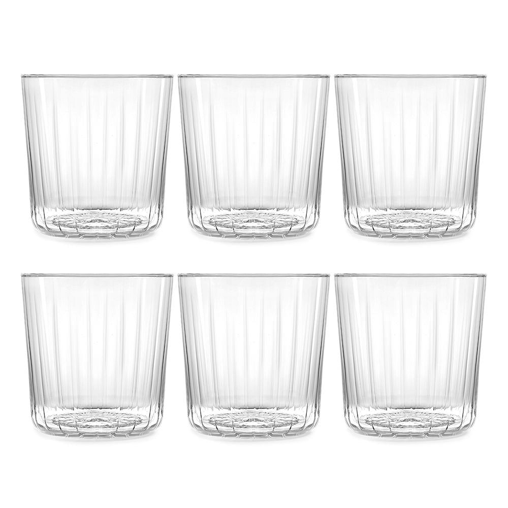 Set 6 Bicchieri da Tavola in Vetro Ottico Aura 37 cm Tognana