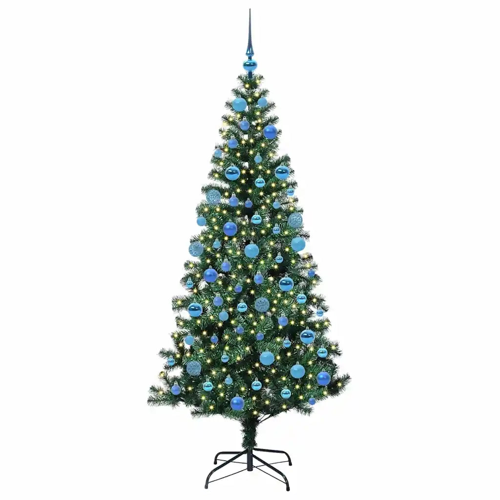 Albero di Natale Artificiale-Albero Natalizio con luci integrate Verde 180 cm 941606
