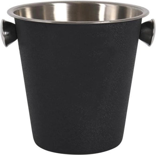 Ijsemmer a Mano - Metallo Ijsemmer - Raffreddatore di Liquidi - Acciaio Inox - Finestra Nera Opaca - Ijsemmer per la Casa