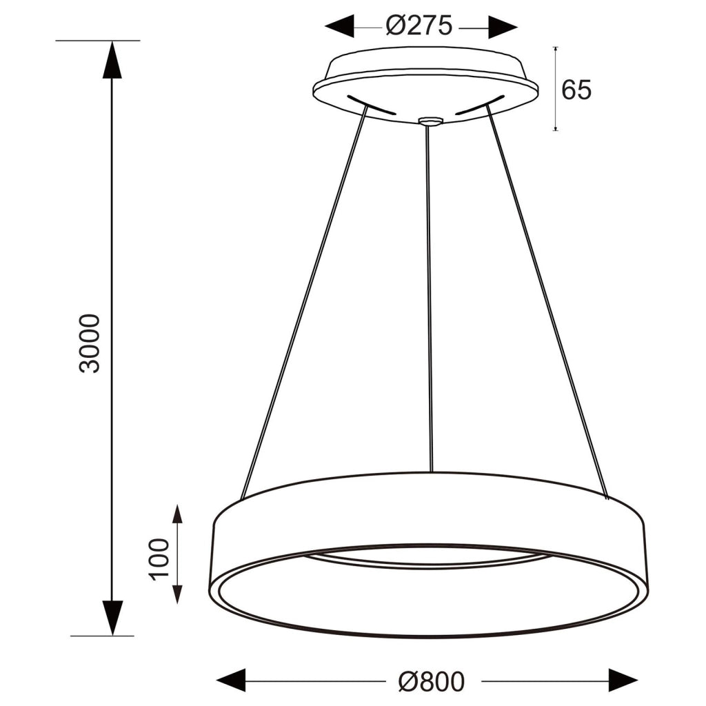 SCULPTORIS 800 Lampada sospensione LED 60W CCT pendente cerchio luce soggiorno negozio 230V 80cm BIANCO
