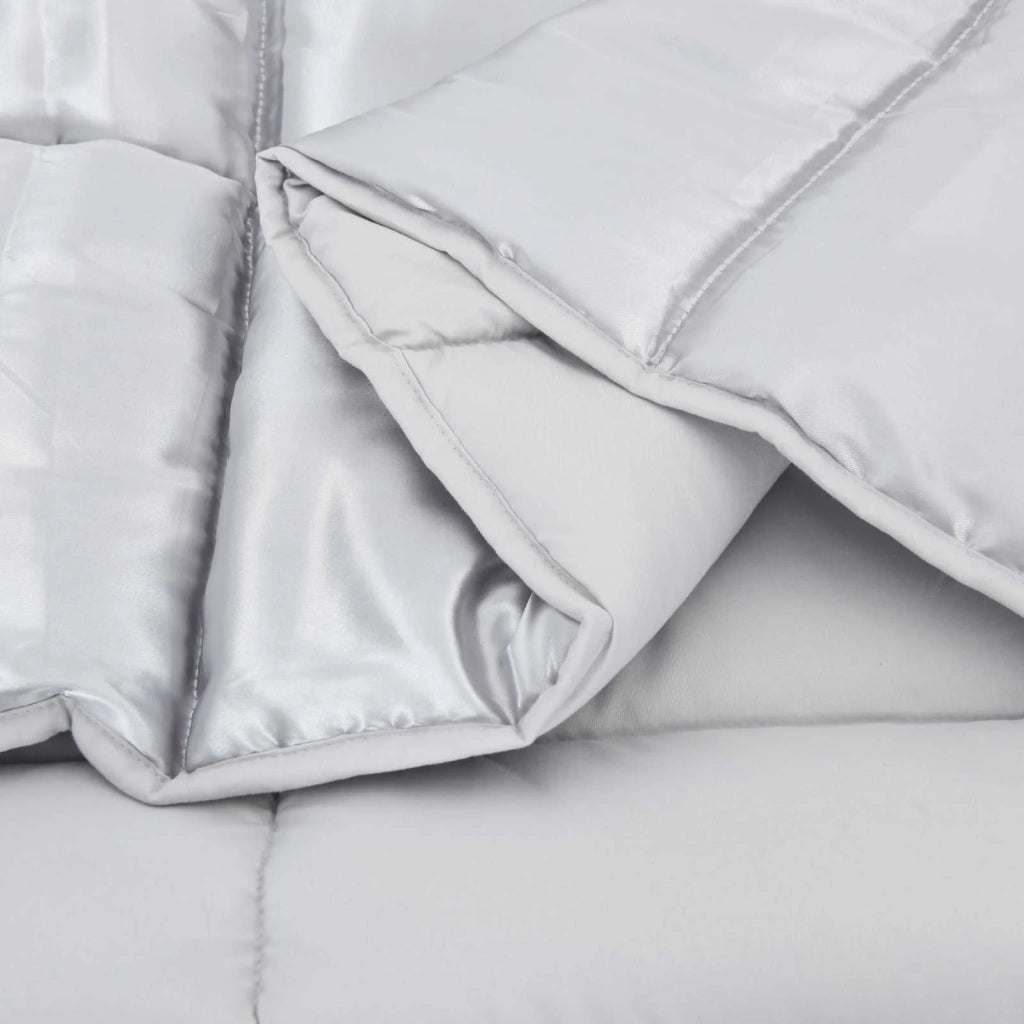 Piumone | Duvet Completo Annuale Argento 240 x 260 cm Satin e Micropile