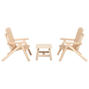 Set Divani da Giardino 3 pz in Legno Massello di Abete