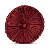 Cuscino Rotondo Zucca Effetto Velluto Circolari Per Divano Decorativo Letto 40 Cm  Bordeaux
