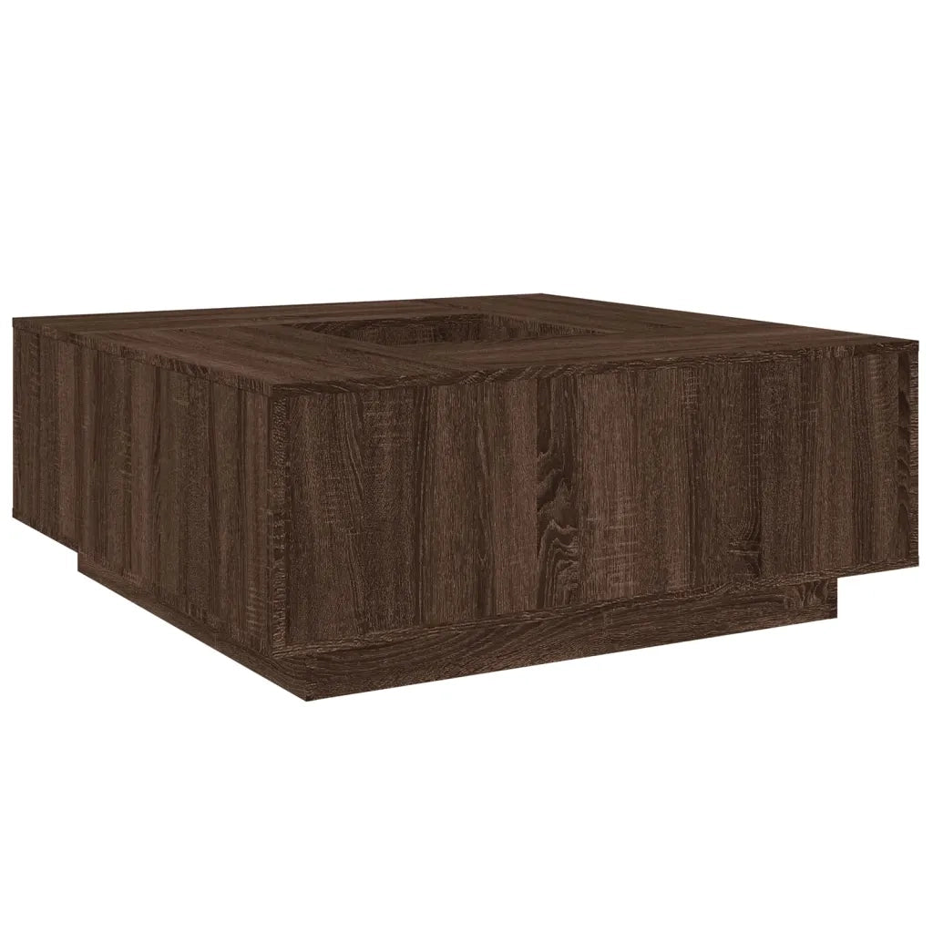 Tavolino Salotto Rovere Marrone 100x100x40 cm Legno Multistrato 3284055