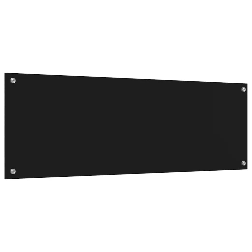 Rivestimento da Cucina 2 pcs Nero 120 x 40 cm vetro temperato 3415497