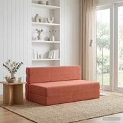 Divano Letto Pieghevole Rosso Arancio 152 x 86,5 x 60 cm 900135