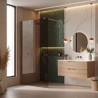 Parete Doccia Rea Flexi Brown / Brush Copper 130