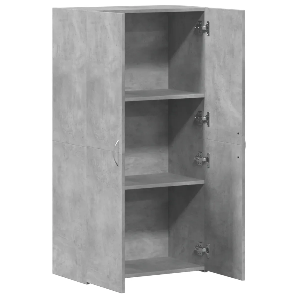 Schedario Grigio Cemento 60x32x115 cm in Legno Multistrato