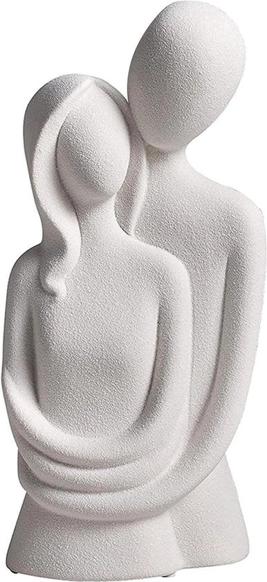 Decorazione moderna per sala da soggiorno - scultura ceramica - coppia decorativa - astratta
