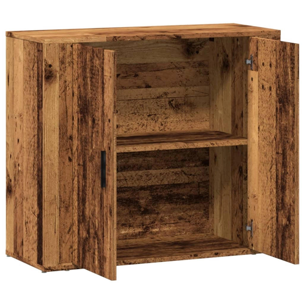 Buffet credenza cassettiera armadio mobile contenitore organizer cucina soggiorno salotto legno vecchio 80 x 33 x 70 cm legno ingegnerizzato marrone 02_0036611