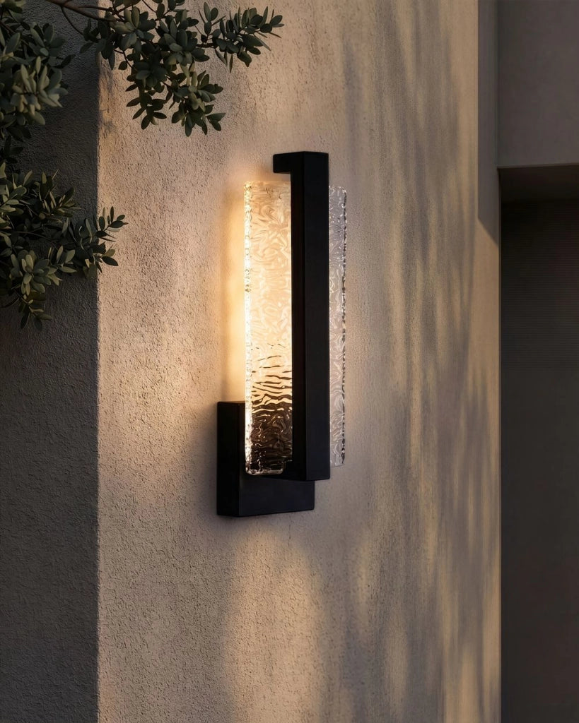 Lampada da Parete LED da Esterno in Metallo Nero Stile Tradizionale