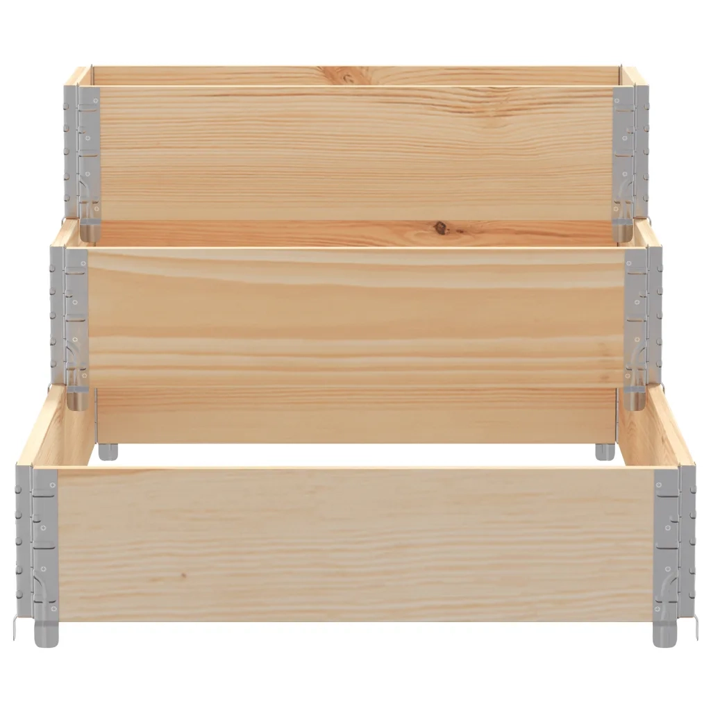 Fioriera Rialzata 3 Livelli 120x80 cm Legno Massello di Pino 4010309