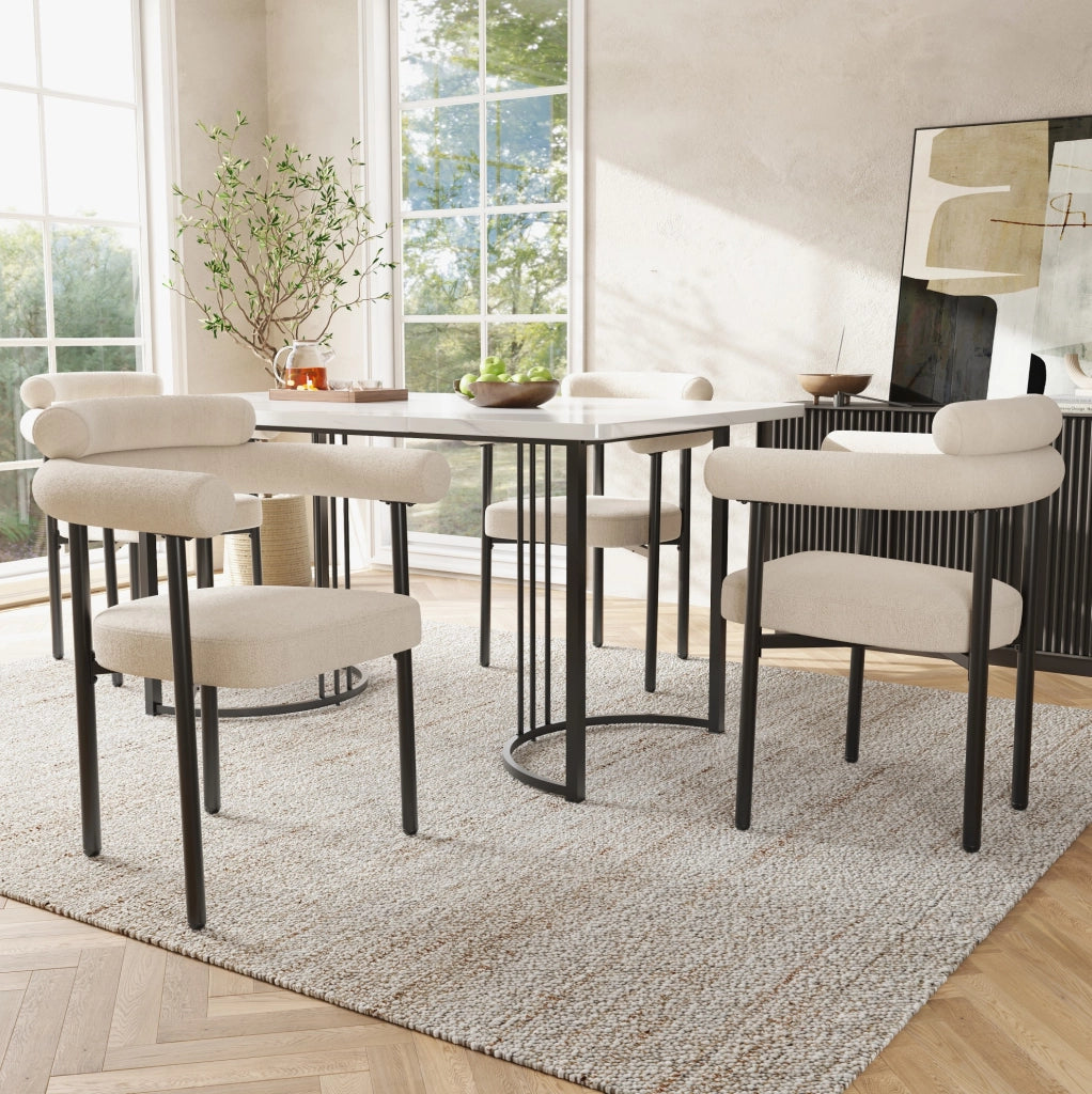 Sedia imbottita 70x62x84 cm ergonomica in velluto scamosciato e ferro beige
