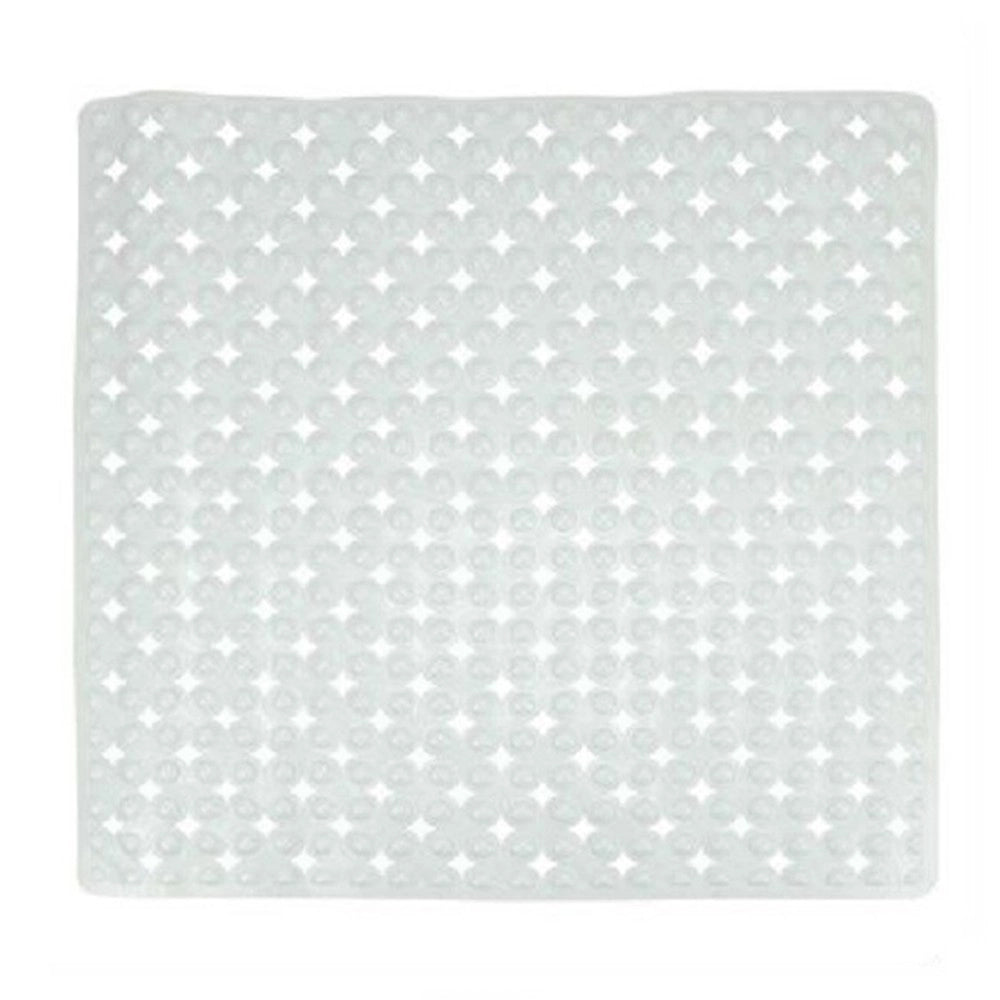 Trade Shop - Tappeto Tappetino Bianco Antiscivolo Per Vasca Da Bagno Doccia 52 X 52 Cm 79756 -