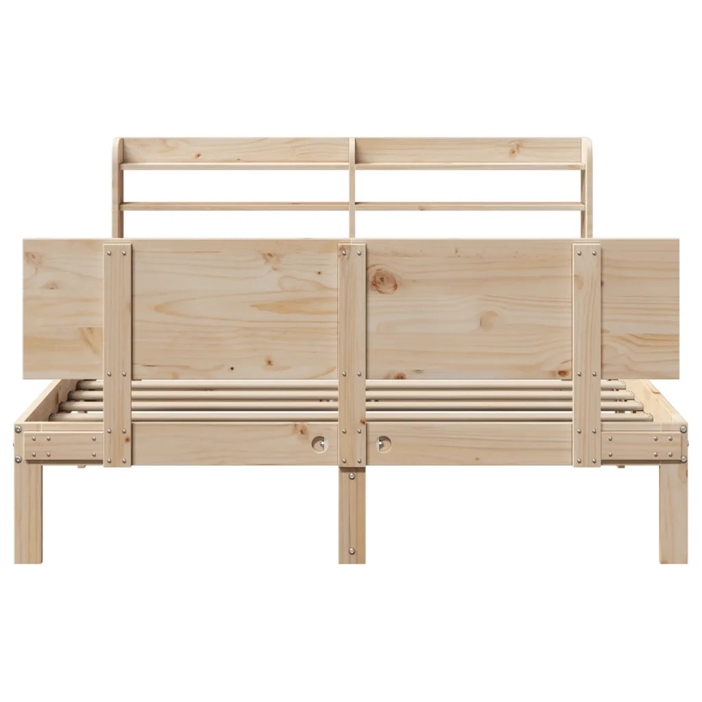 Giroletto con Testiera 120x190 cm in Legno Massello di Pino