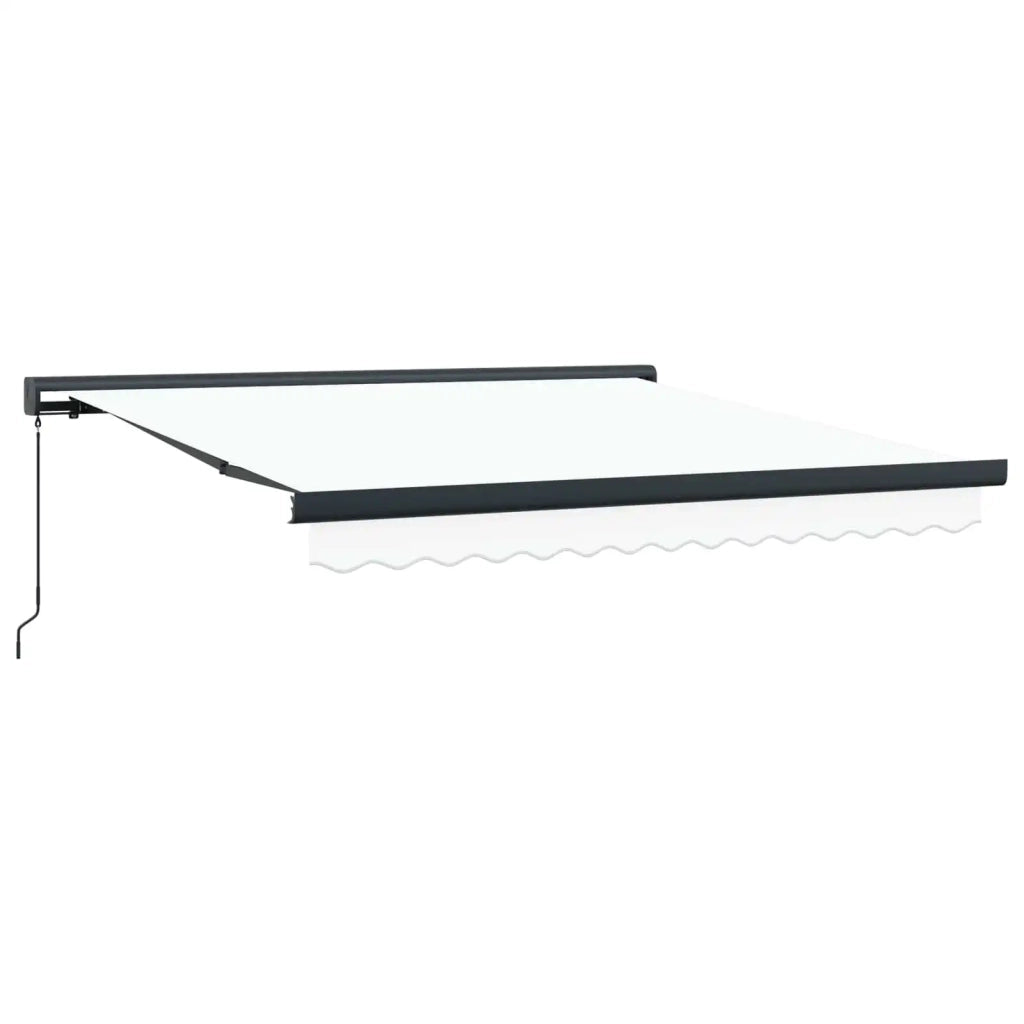 Tenda Retrattile Bianco 350 x 250 cm Tessuto e Metallo 3330371