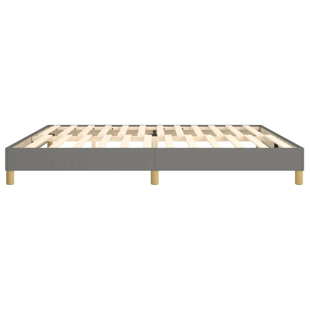 Struttura Letto a Rete a Molle-Giroletto Grigio Scuro 200x200 cm Tessuto 564204