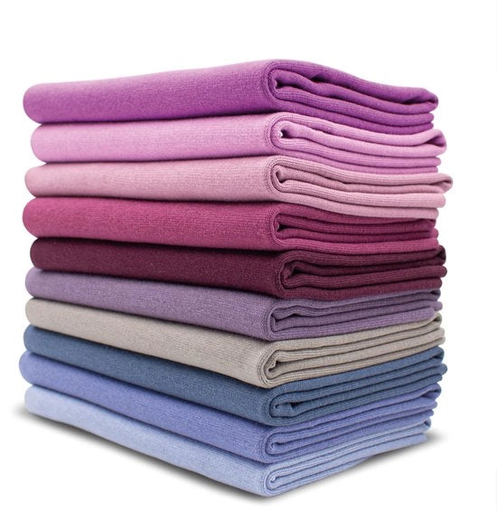 Set di 10 manopole in stoffa a forma di tubo, 95% cotone, 5% elastan, selezione jersey (blu 1, set da 10)