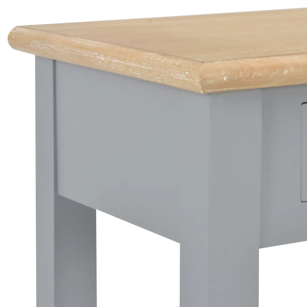 Tavolo Consolle Grigio 110x35x80 cm in Legno 249902