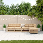 Set Divani Giardino 6 pz con Cuscini in Legno Massello di Pino 3250848