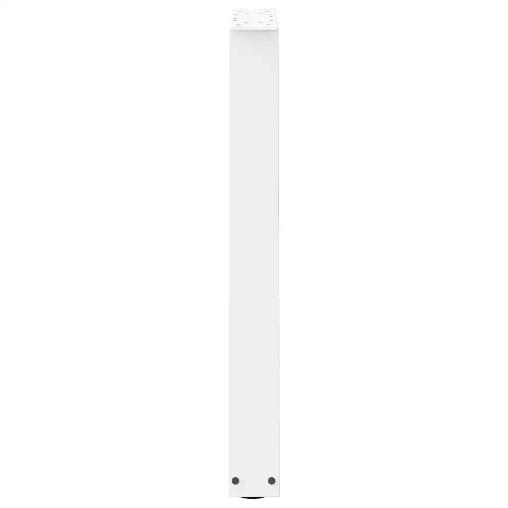Gambe per tavolo da pranzo a forma di V 2 pz bianche 50x(72-73,3) cm in acciaio