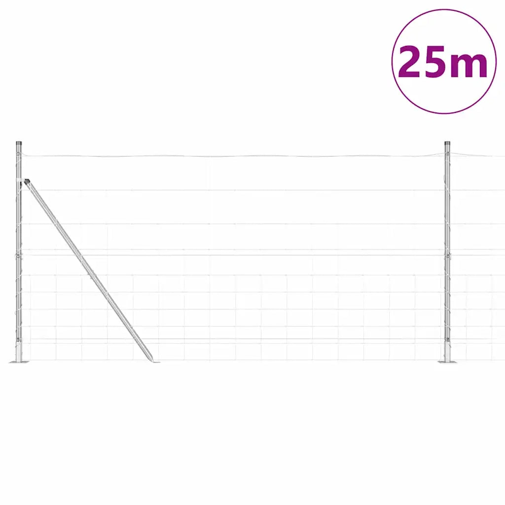 Palo della recinzione Zincato 25 x 1,2 m Acciaio 3351508