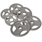 Set di 6 Dischi Pesi per Bilanciere e Manubri 2.5-35KG, Dischi palestra in Acciaio con Foro 50 cm, Ideali per Bilancieri Olimpionici, Argento