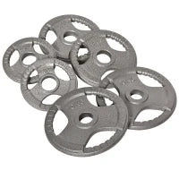 Set di 6 Dischi Pesi per Bilanciere e Manubri 2.5-35KG, Dischi palestra in Acciaio con Foro 50 cm, Ideali per Bilancieri Olimpionici, Argento