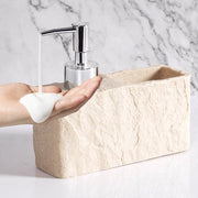 Dispensatore di sapone adesivo - Bicchiere in vetro - Pompa in acciaio inossidabile - per sapone per mani, sapone per piatti e crema - Adatto per cucina e bagno