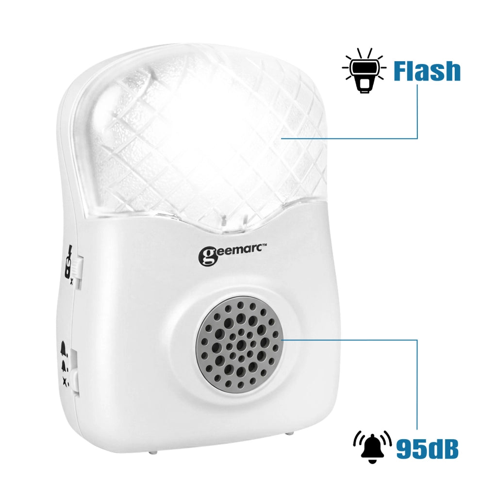 Amplificatore di Suoneria Esterno 95dB Modello CL12 per Telefono Fisso Bianco Geemarc