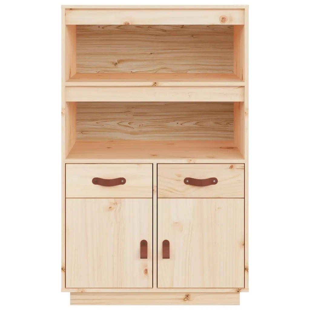 Credenza-Buffet-Armadio da cucina 67x40x108,5 cm in Legno Massello di Pino 703913