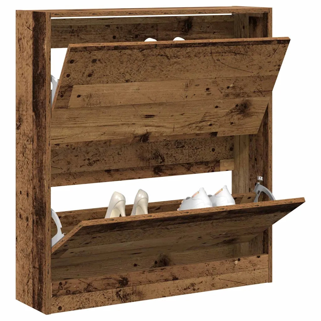 Mobile per scarpe con porta Legno vecchio 80 x 21 x 87,5 cm 862214