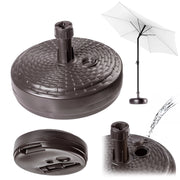 Base per ombrellone da giardino KADAX, rotonda, 39 cm, con peso, marrone