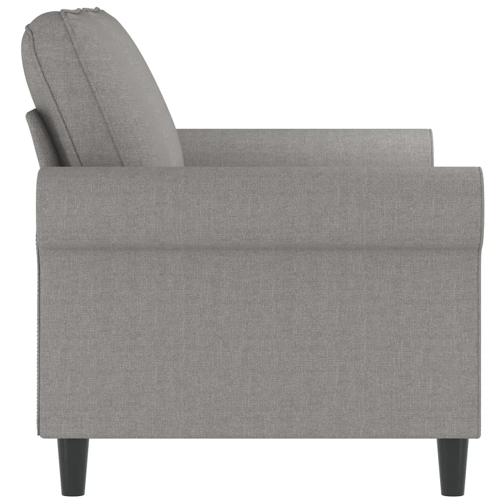 Divano a 2 Posti Grigio Chiaro 120 cm in Tessuto 349185