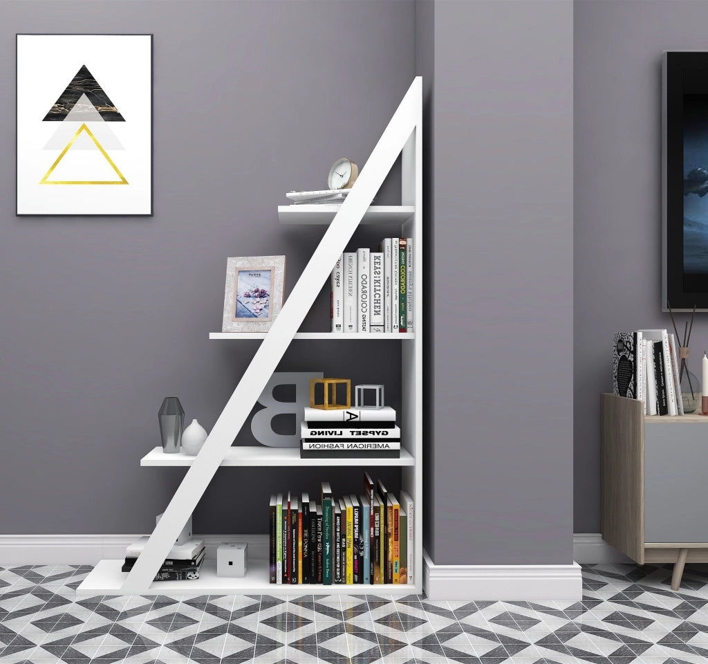 Libreria in legno "Arven" - 100 x 29 x 150 cm - Bianco